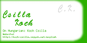 csilla koch business card